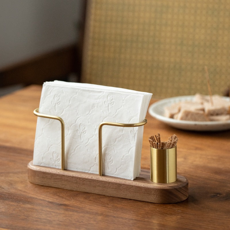 Restaurant Coffee Shop Dining Table Tissue Holder With Toothpick Container