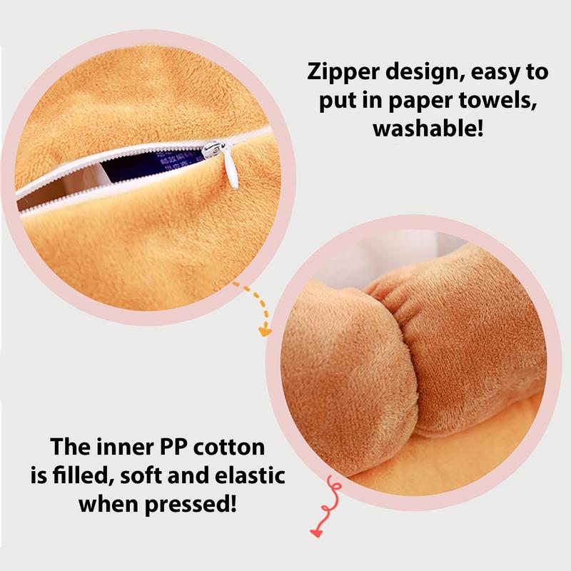 Creative Simulation Bread Toast Plush Tissue Box