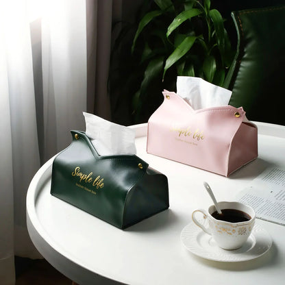 PU Leather Foldable Tissue Holder