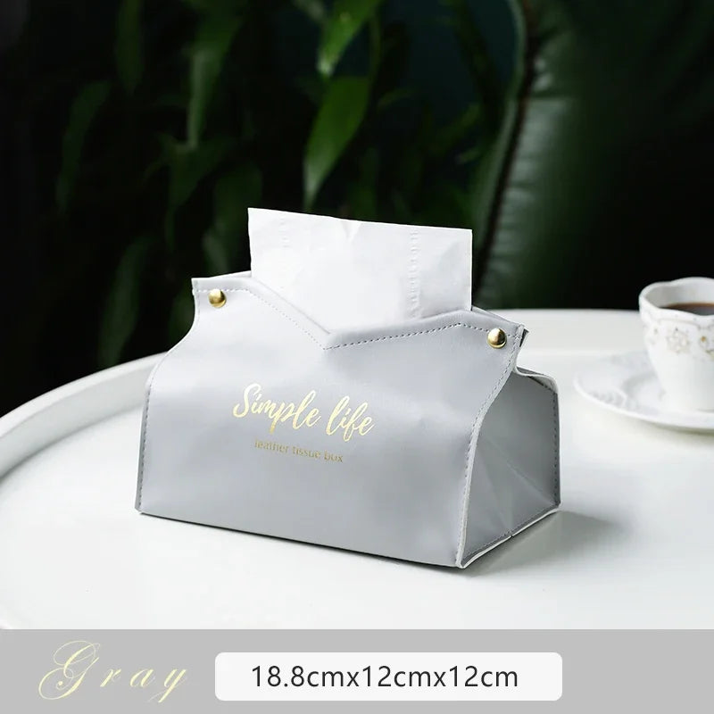 PU Leather Foldable Tissue Holder