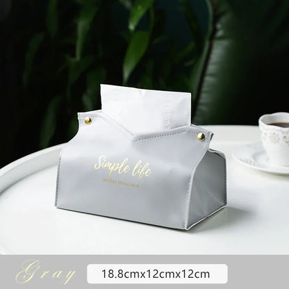 PU Leather Foldable Tissue Holder