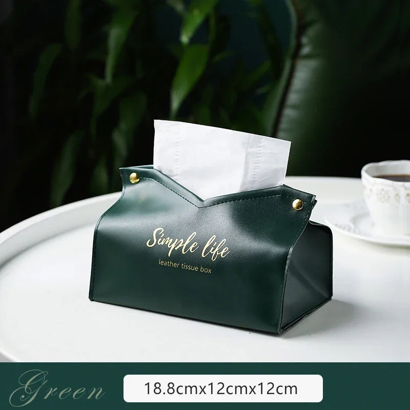 PU Leather Foldable Tissue Holder