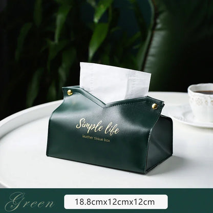 PU Leather Foldable Tissue Holder