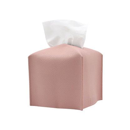 PU Material Modern Style Portable Tissue Container