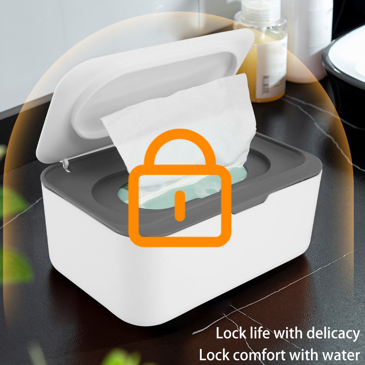 Portable Tissue Storage Box with Dustproof Lid