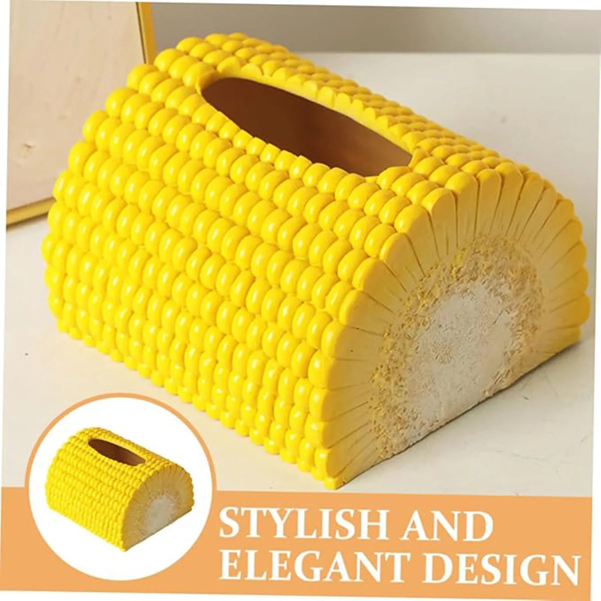 Creative Corn Design Decorative Desktop Tissue Box