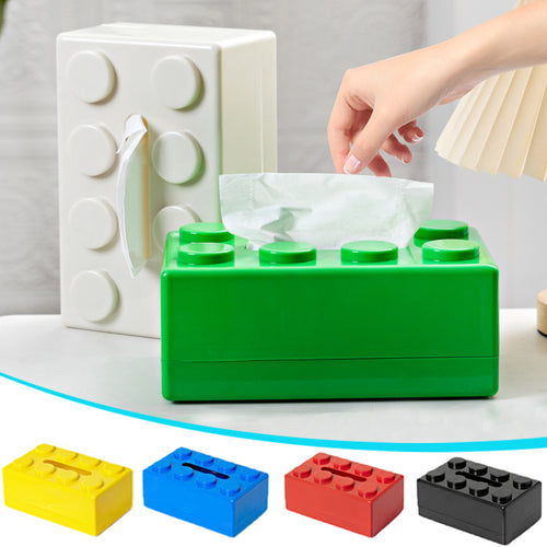 Punch-free Wall-mounted Building Blocks Design Waterproof Tissue Holder
