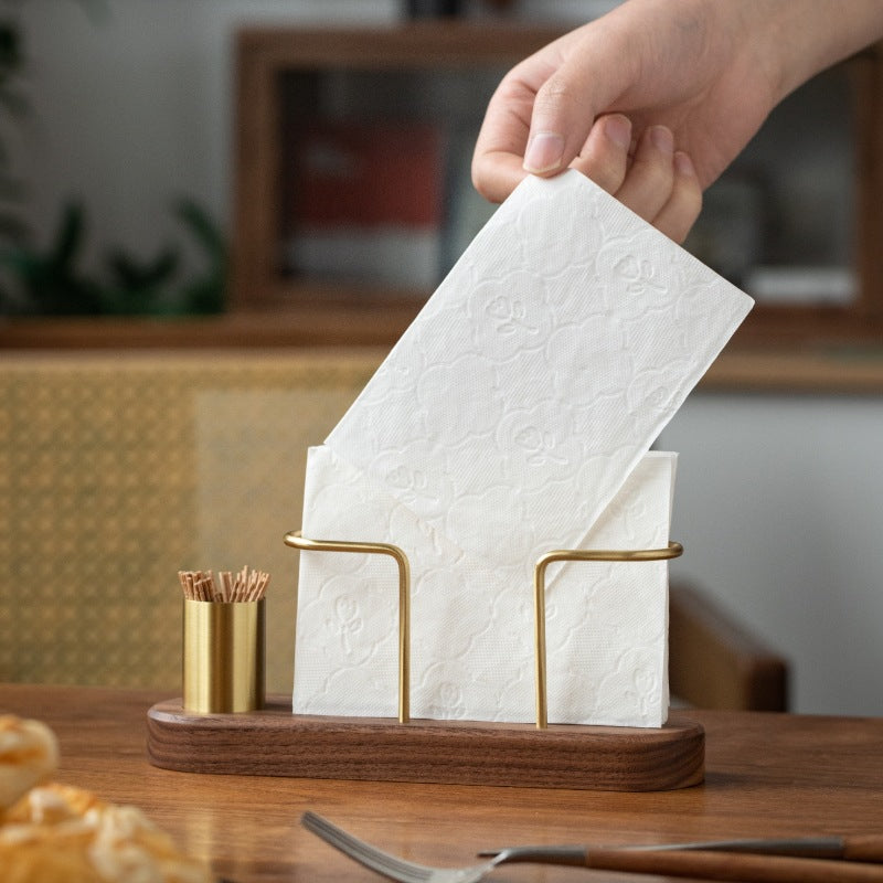 Restaurant Coffee Shop Dining Table Tissue Holder With Toothpick Container