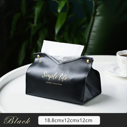 PU Leather Foldable Tissue Holder