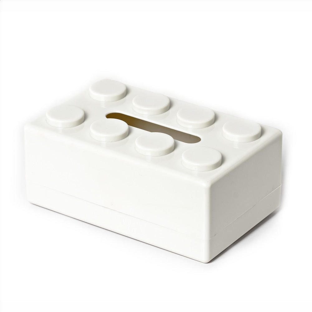 Punch-free Wall-mounted Building Blocks Design Waterproof Tissue Holder
