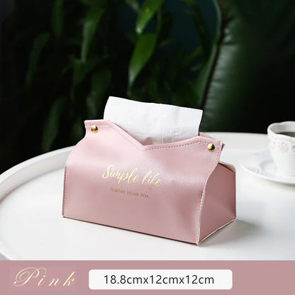 PU Leather Foldable Tissue Holder