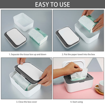 Portable Tissue Storage Box with Dustproof Lid