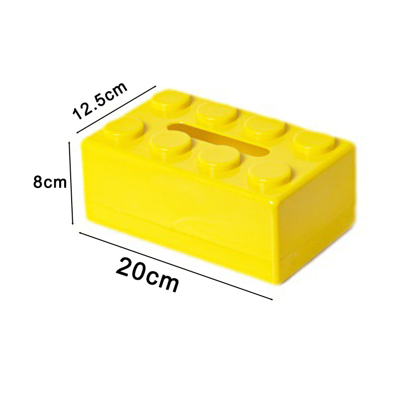 Punch-free Wall-mounted Building Blocks Design Waterproof Tissue Holder